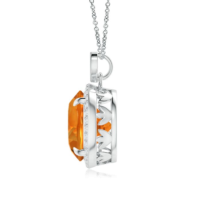 AAAA - Citrine / 6.2 CT / 14 KT White Gold