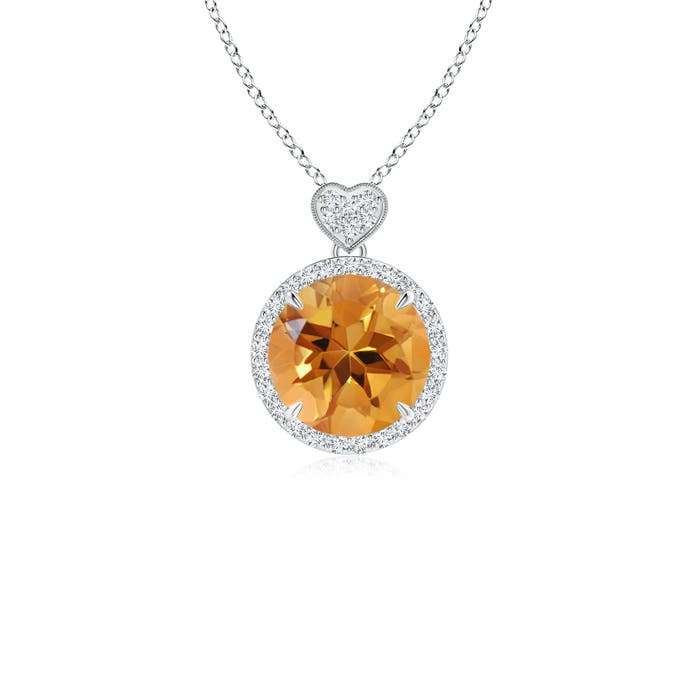 AA - Citrine / 1.86 CT / 14 KT White Gold