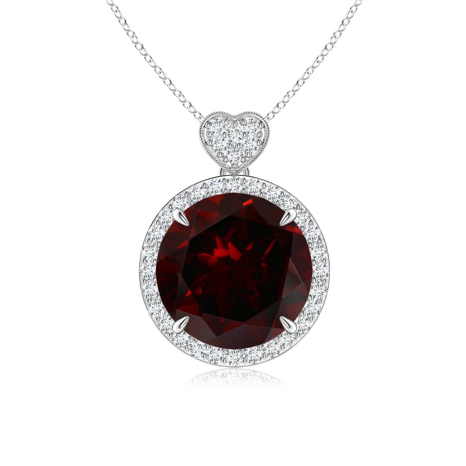 A - Garnet / 4.7 CT / 14 KT White Gold