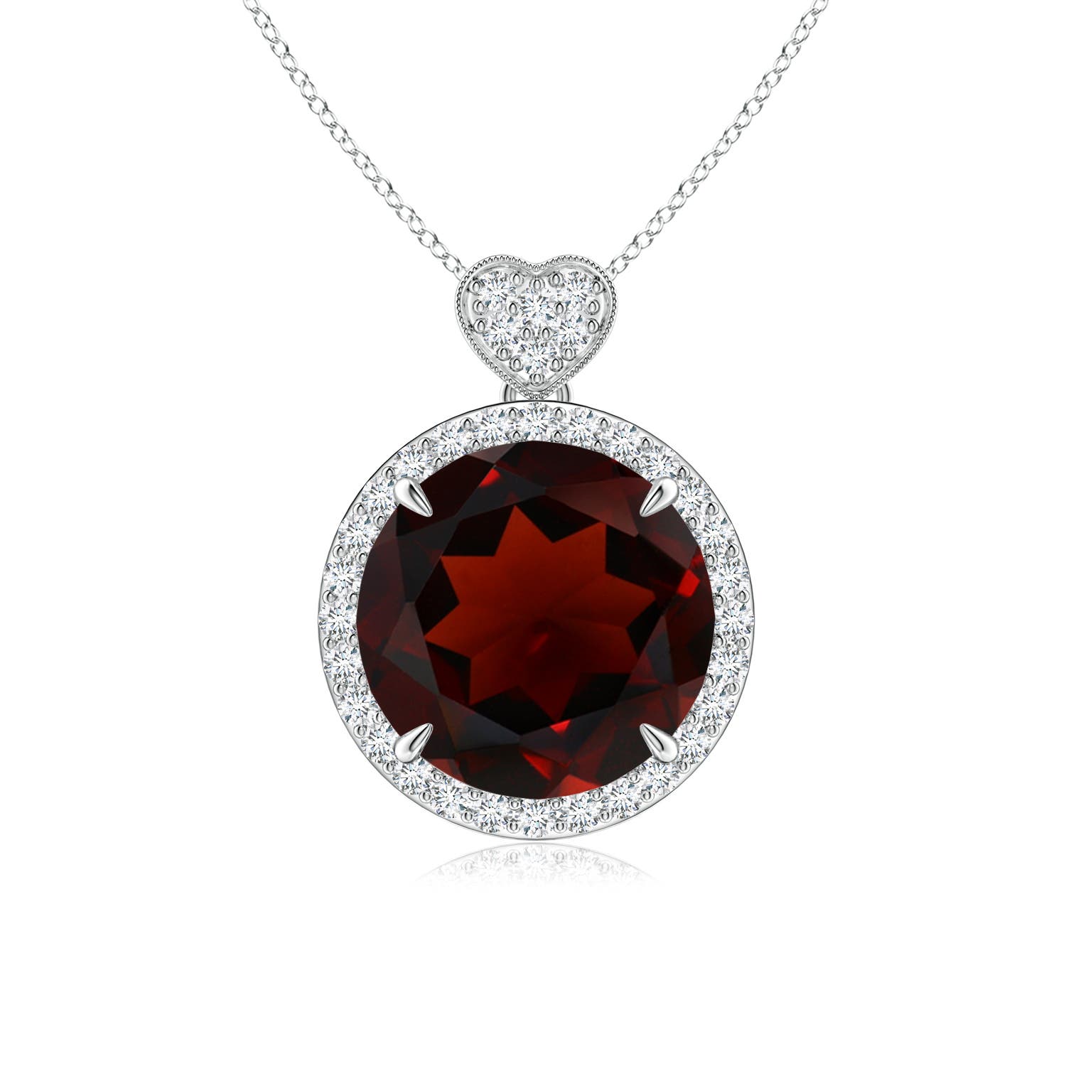 AA - Garnet / 4.7 CT / 14 KT White Gold