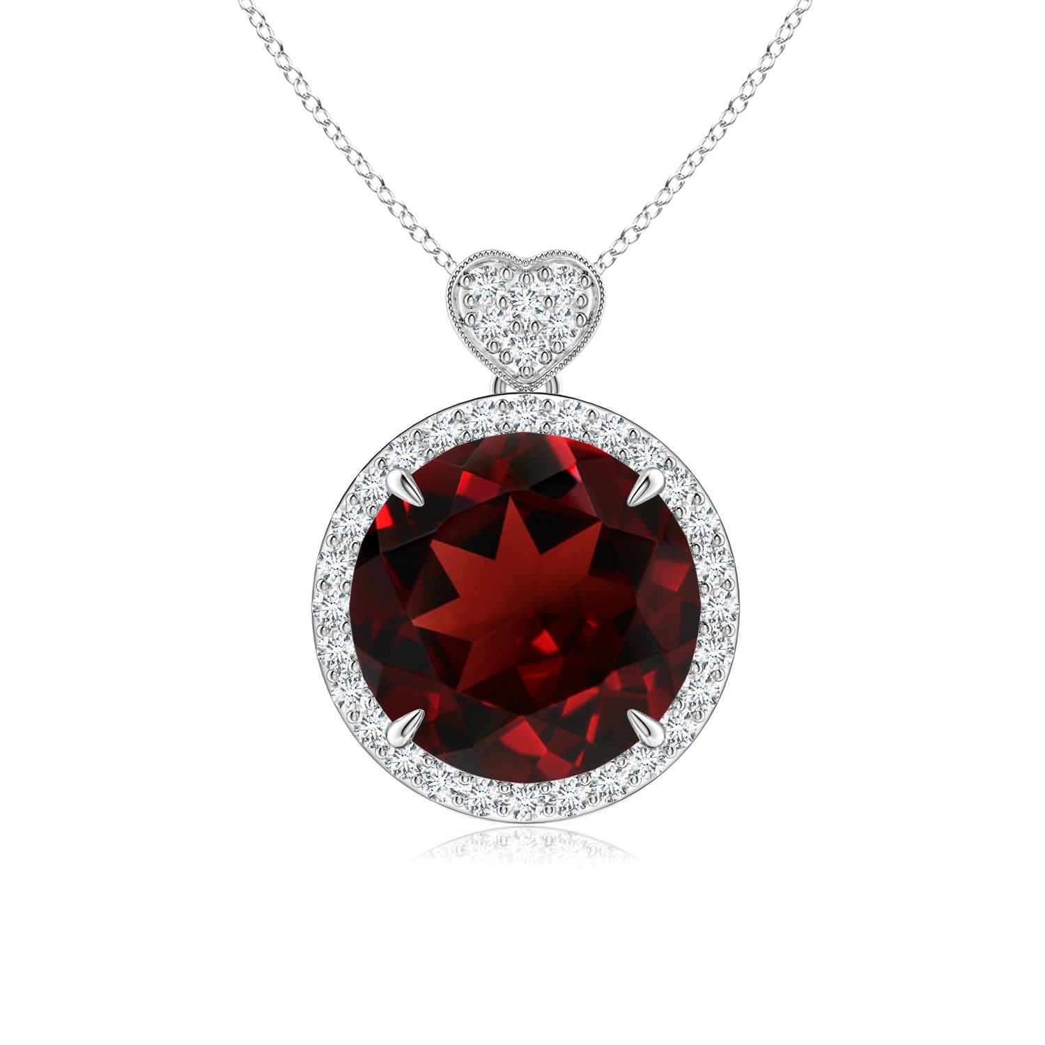 AAA - Garnet / 4.7 CT / 14 KT White Gold