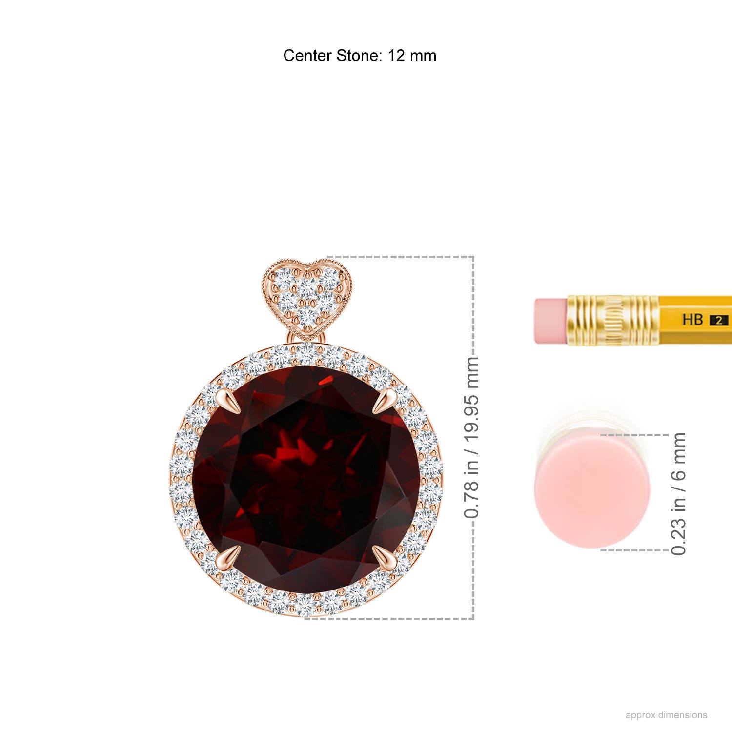 A - Garnet / 7.8 CT / 14 KT Rose Gold