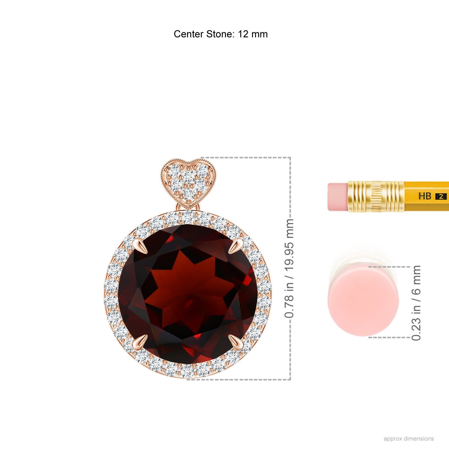 AA - Garnet / 7.8 CT / 14 KT Rose Gold