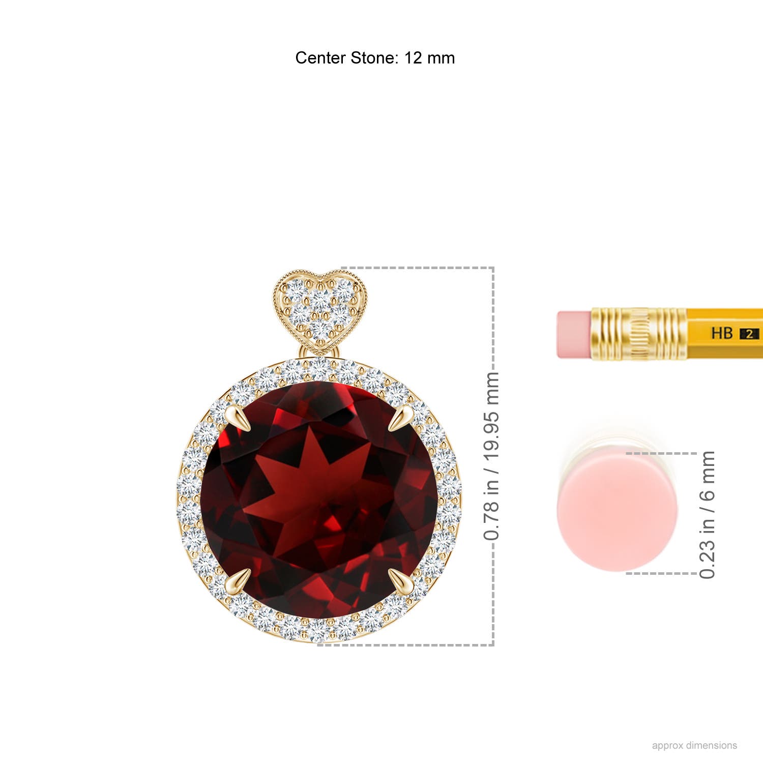 AAA - Garnet / 7.8 CT / 14 KT Yellow Gold