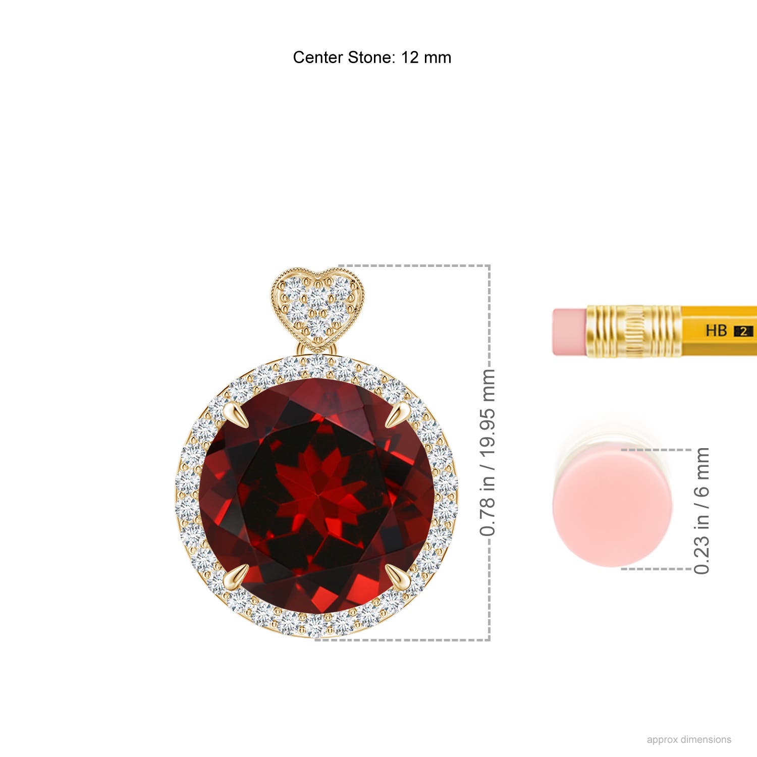 AAAA - Garnet / 7.8 CT / 14 KT Yellow Gold