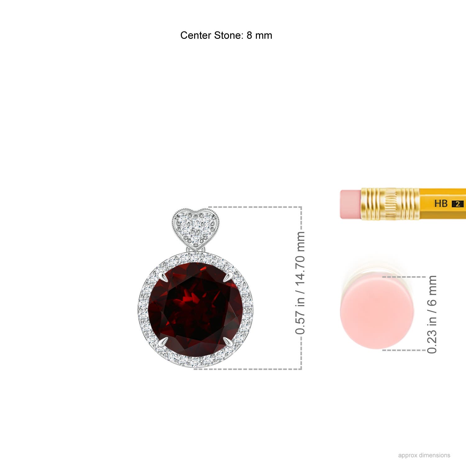 A - Garnet / 2.36 CT / 14 KT White Gold