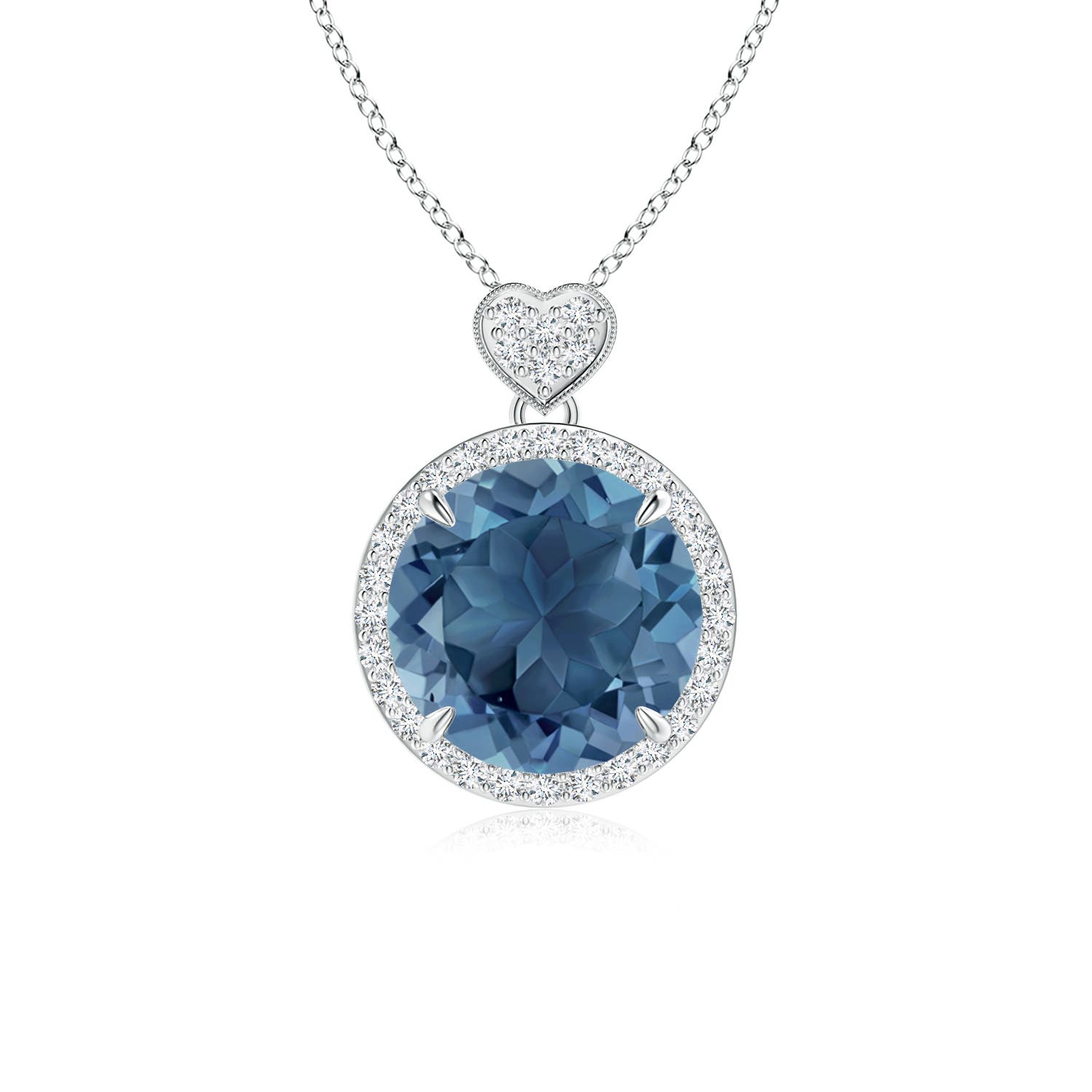 A - London Blue Topaz / 4.4 CT / 14 KT White Gold