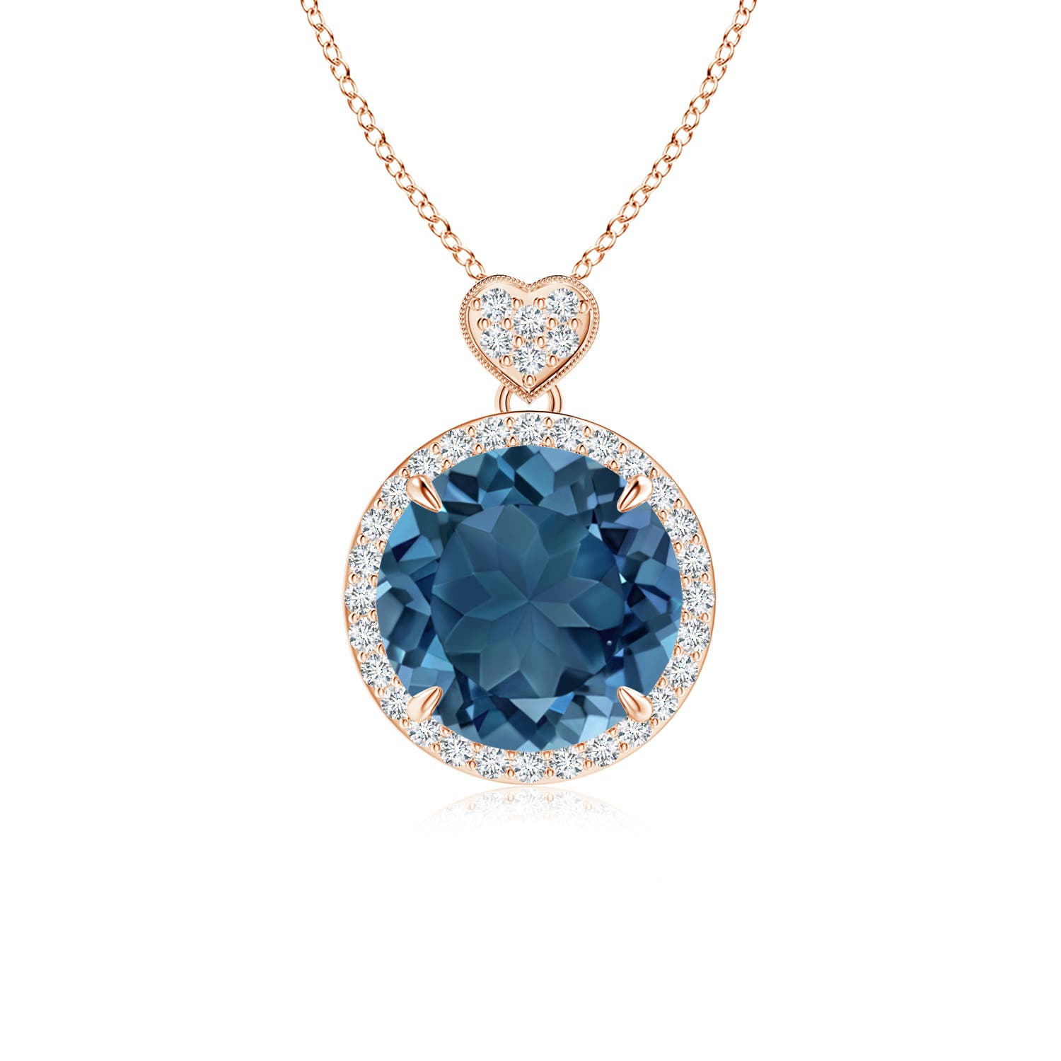 AA - London Blue Topaz / 4.4 CT / 14 KT Rose Gold