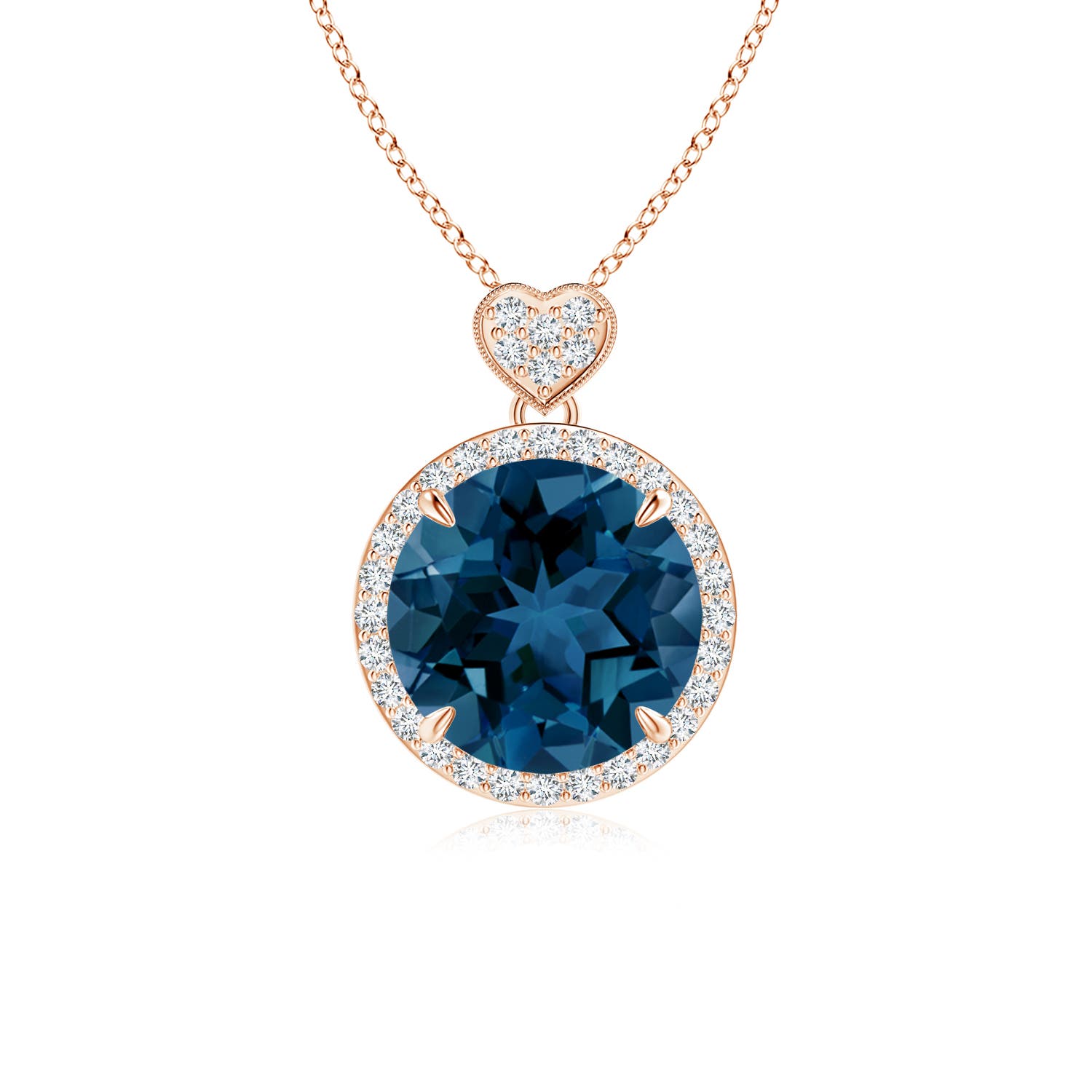 AAA - London Blue Topaz / 4.4 CT / 14 KT Rose Gold