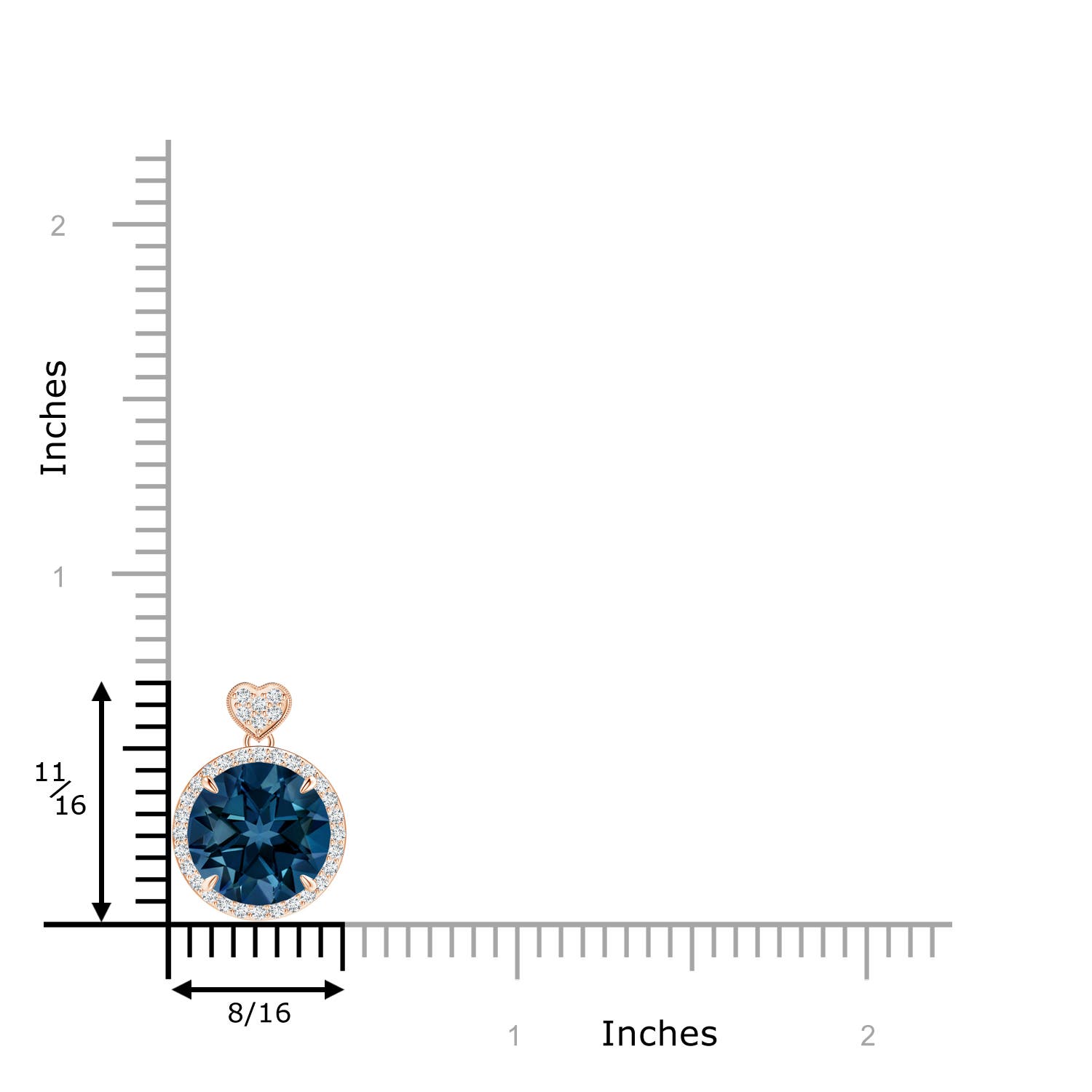 AAAA - London Blue Topaz / 4.4 CT / 14 KT Rose Gold