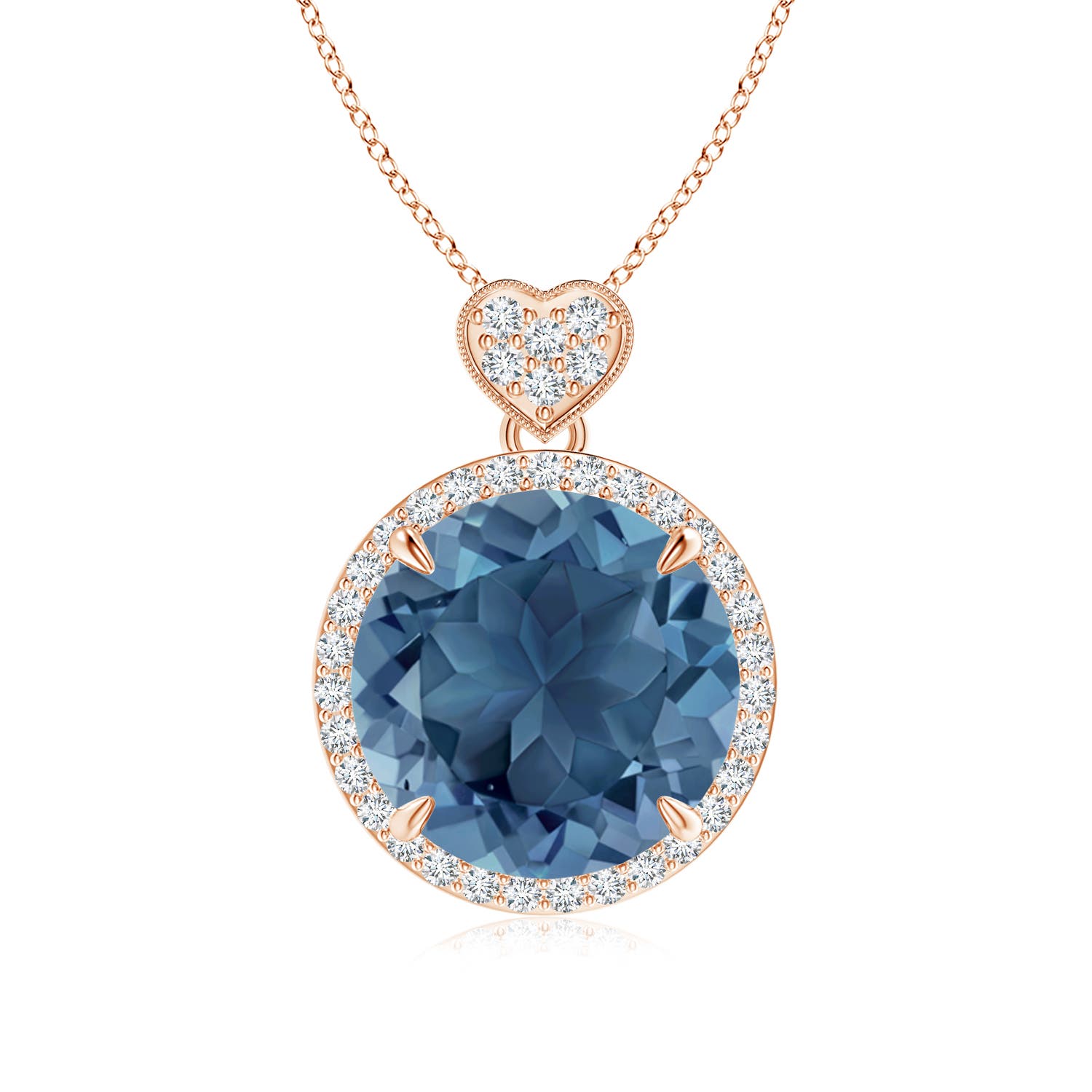 A - London Blue Topaz / 8.1 CT / 14 KT Rose Gold