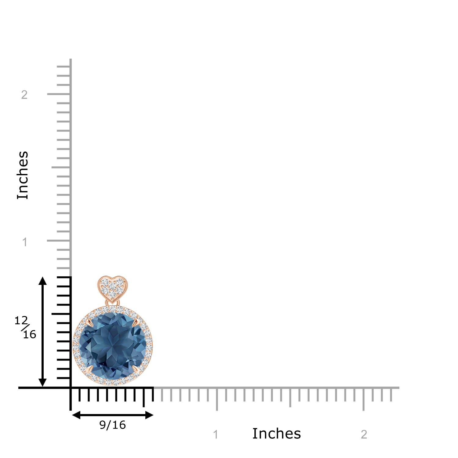 A - London Blue Topaz / 8.1 CT / 14 KT Rose Gold