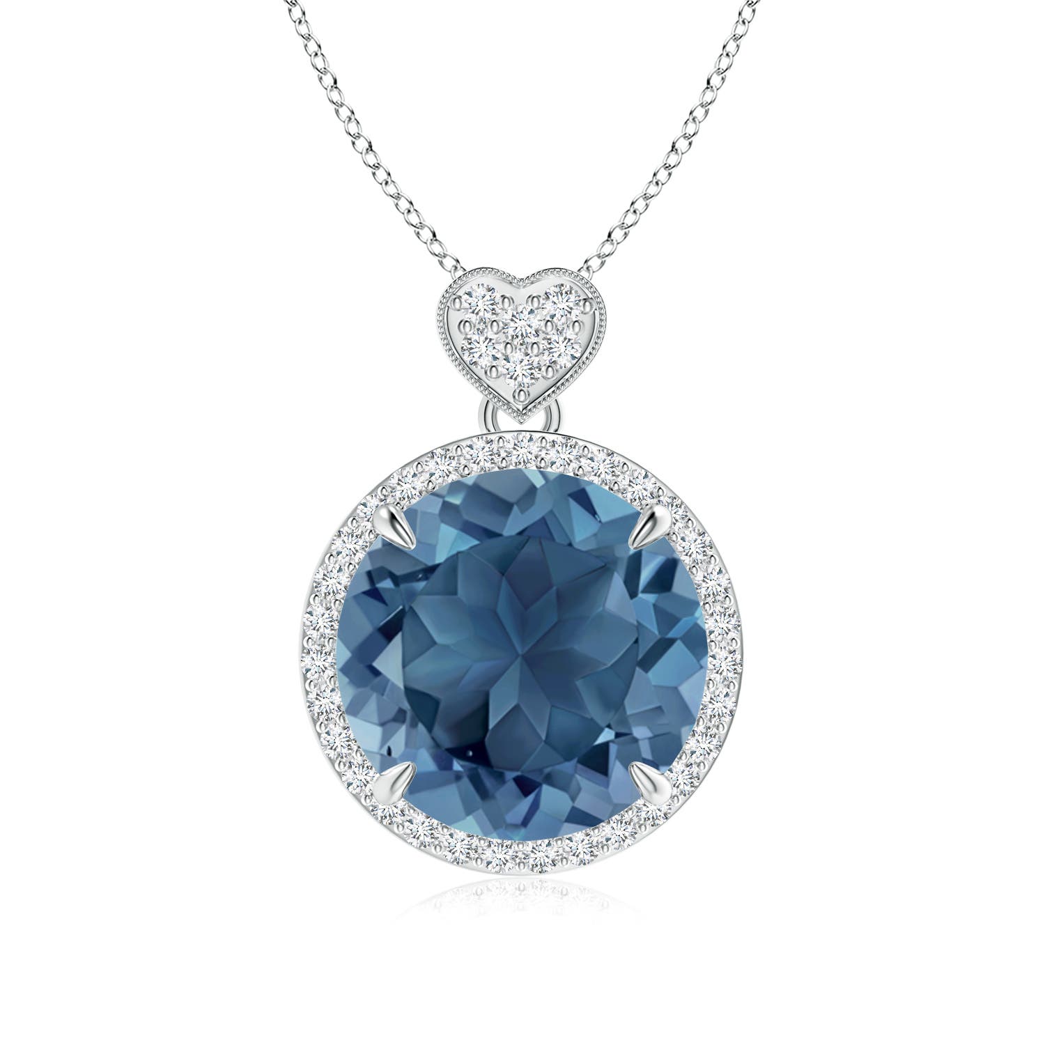 A - London Blue Topaz / 8.1 CT / 14 KT White Gold