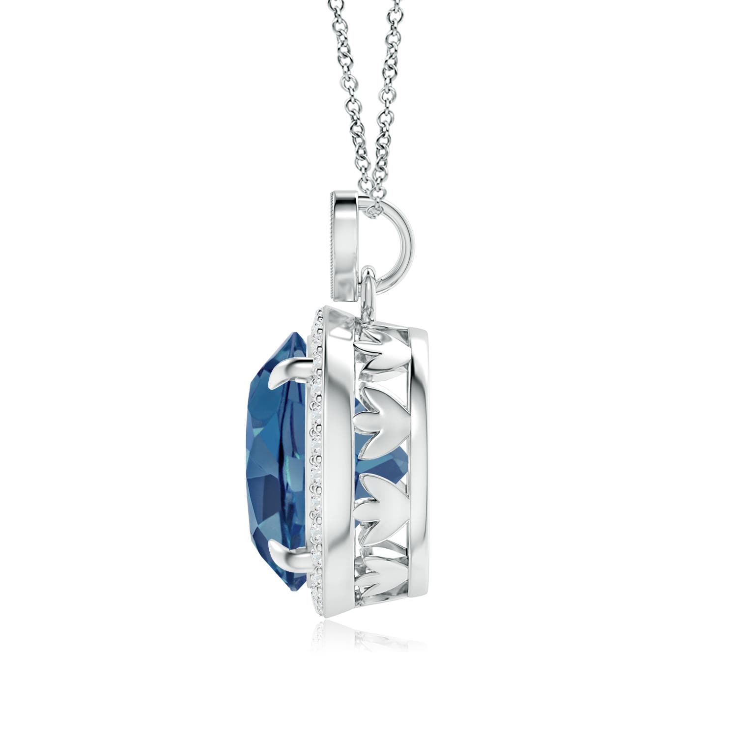 A - London Blue Topaz / 8.1 CT / 14 KT White Gold