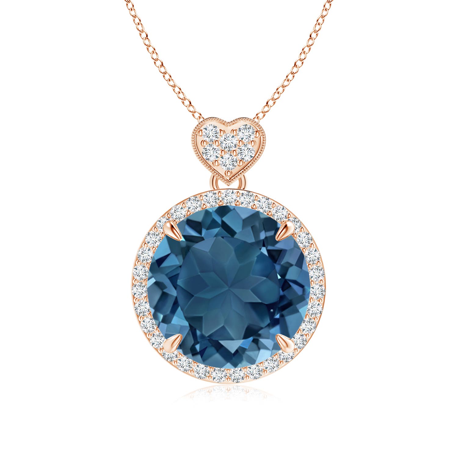 AA - London Blue Topaz / 8.1 CT / 14 KT Rose Gold