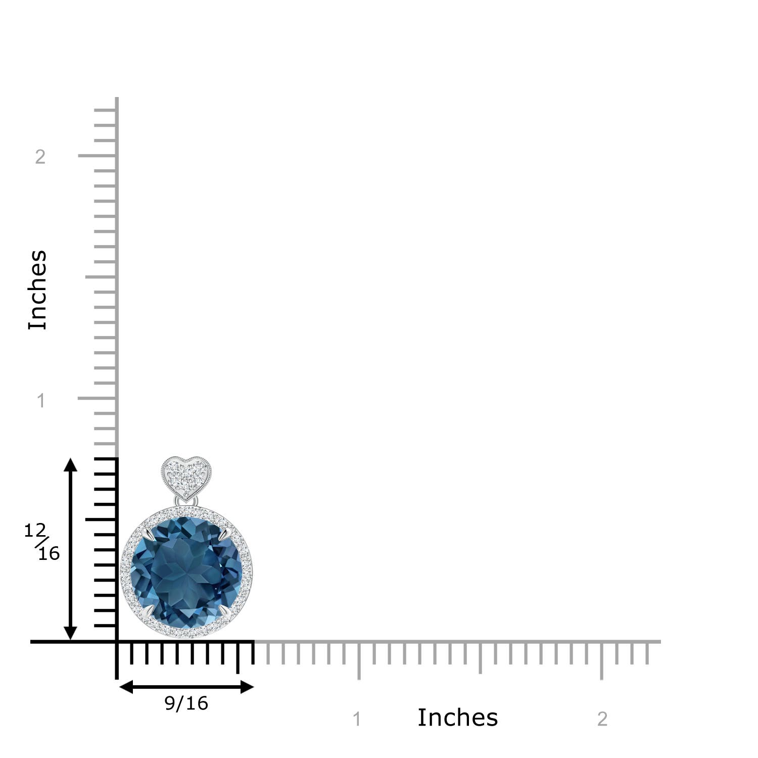 AA - London Blue Topaz / 8.1 CT / 14 KT White Gold