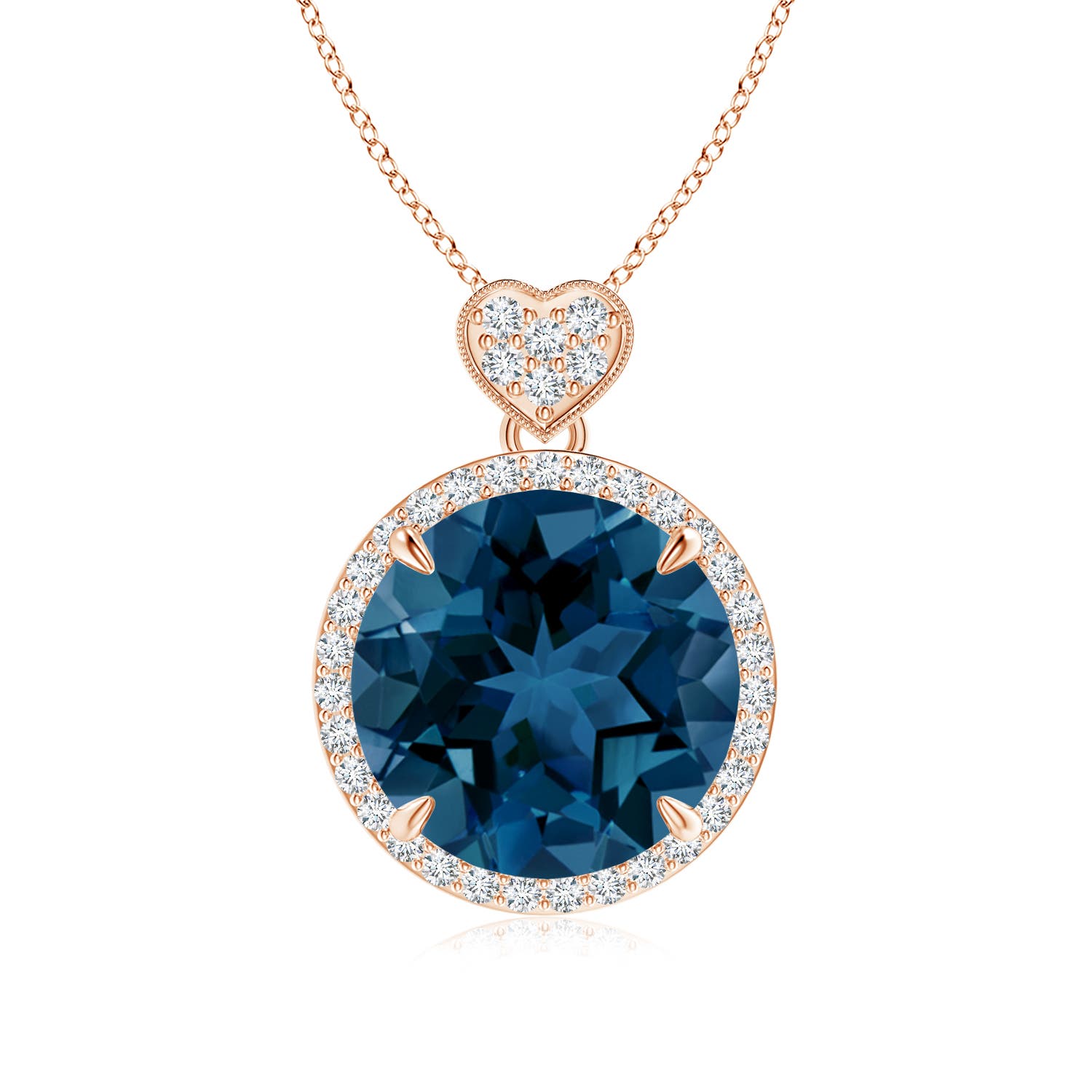 AAA - London Blue Topaz / 8.1 CT / 14 KT Rose Gold