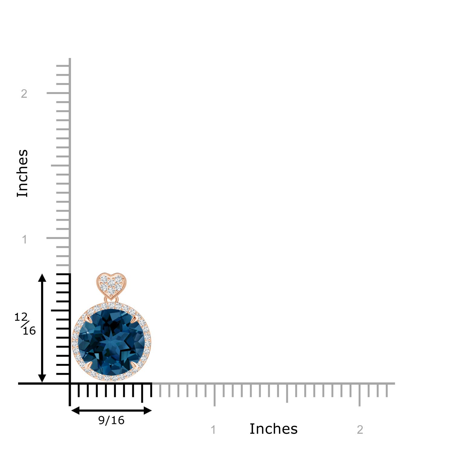 AAA - London Blue Topaz / 8.1 CT / 14 KT Rose Gold