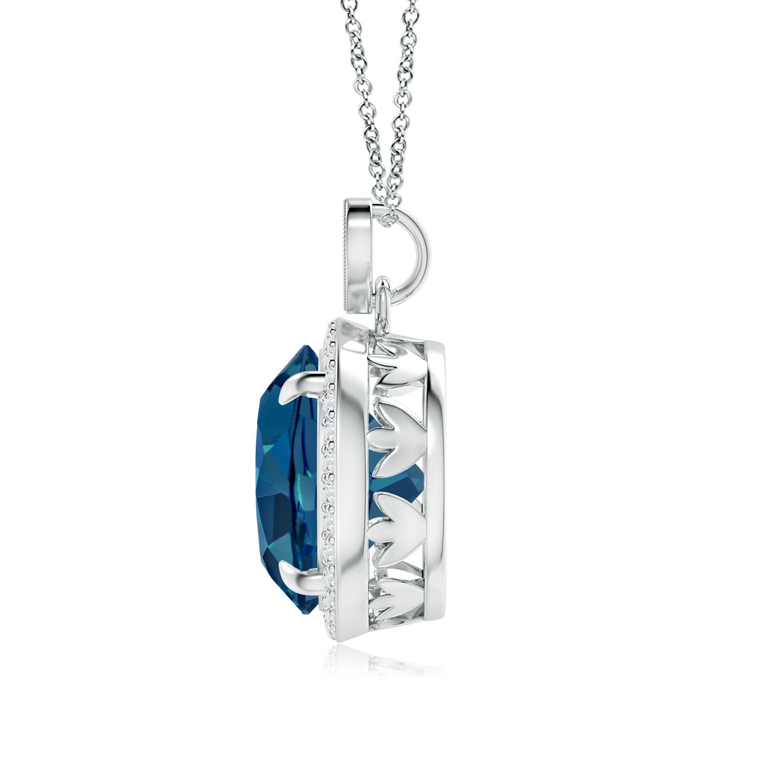 AAA - London Blue Topaz / 8.1 CT / 14 KT White Gold