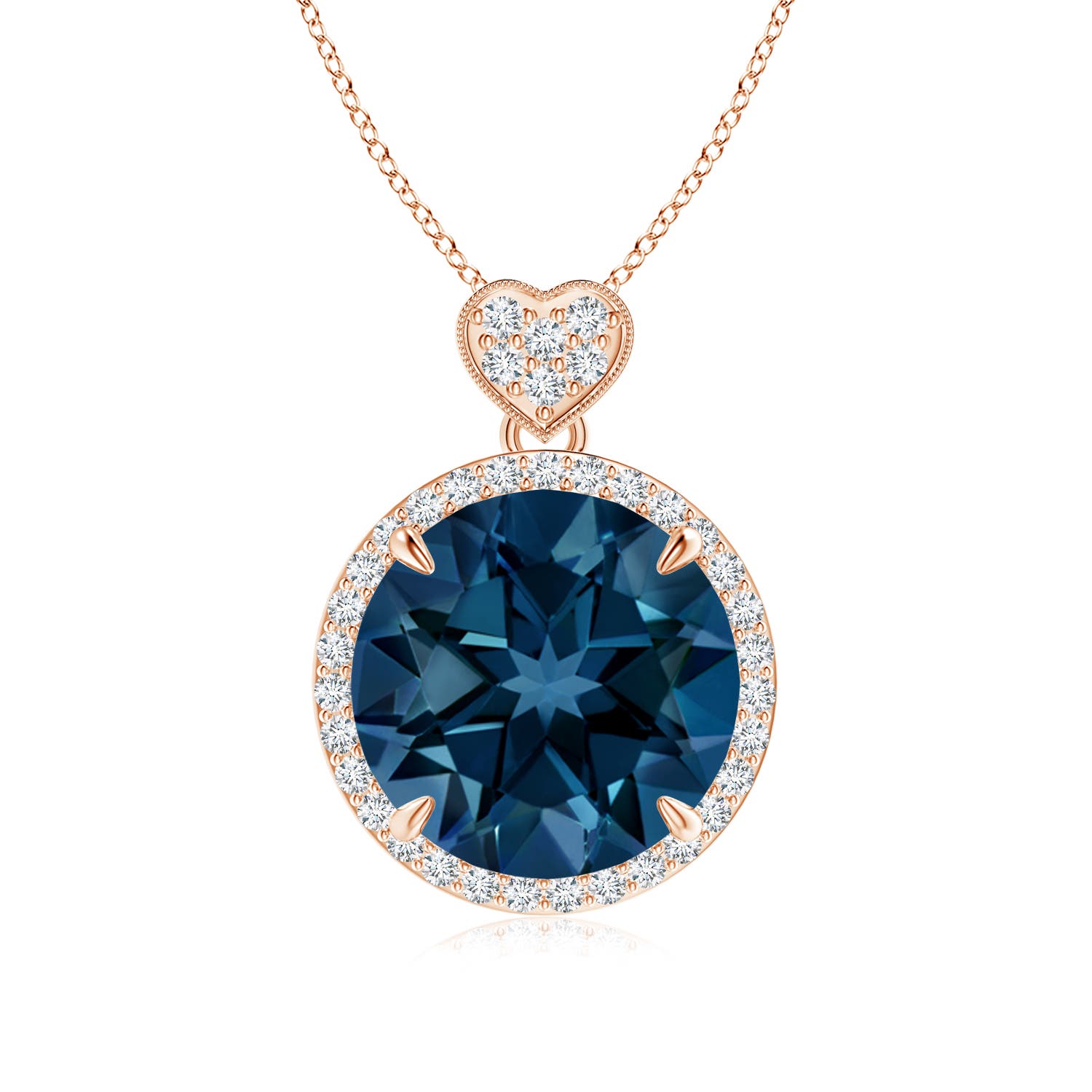 AAAA - London Blue Topaz / 8.1 CT / 14 KT Rose Gold