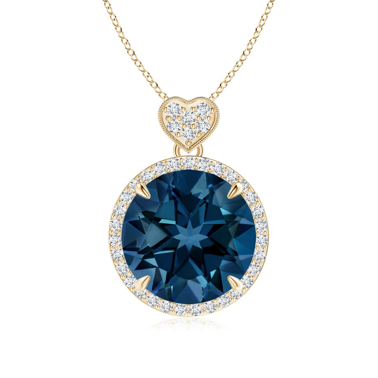 AAAA - London Blue Topaz / 8.1 CT / 14 KT Yellow Gold