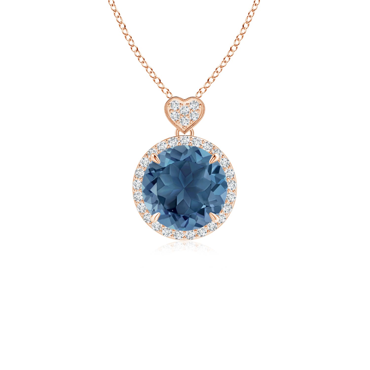 A - London Blue Topaz / 2.51 CT / 14 KT Rose Gold