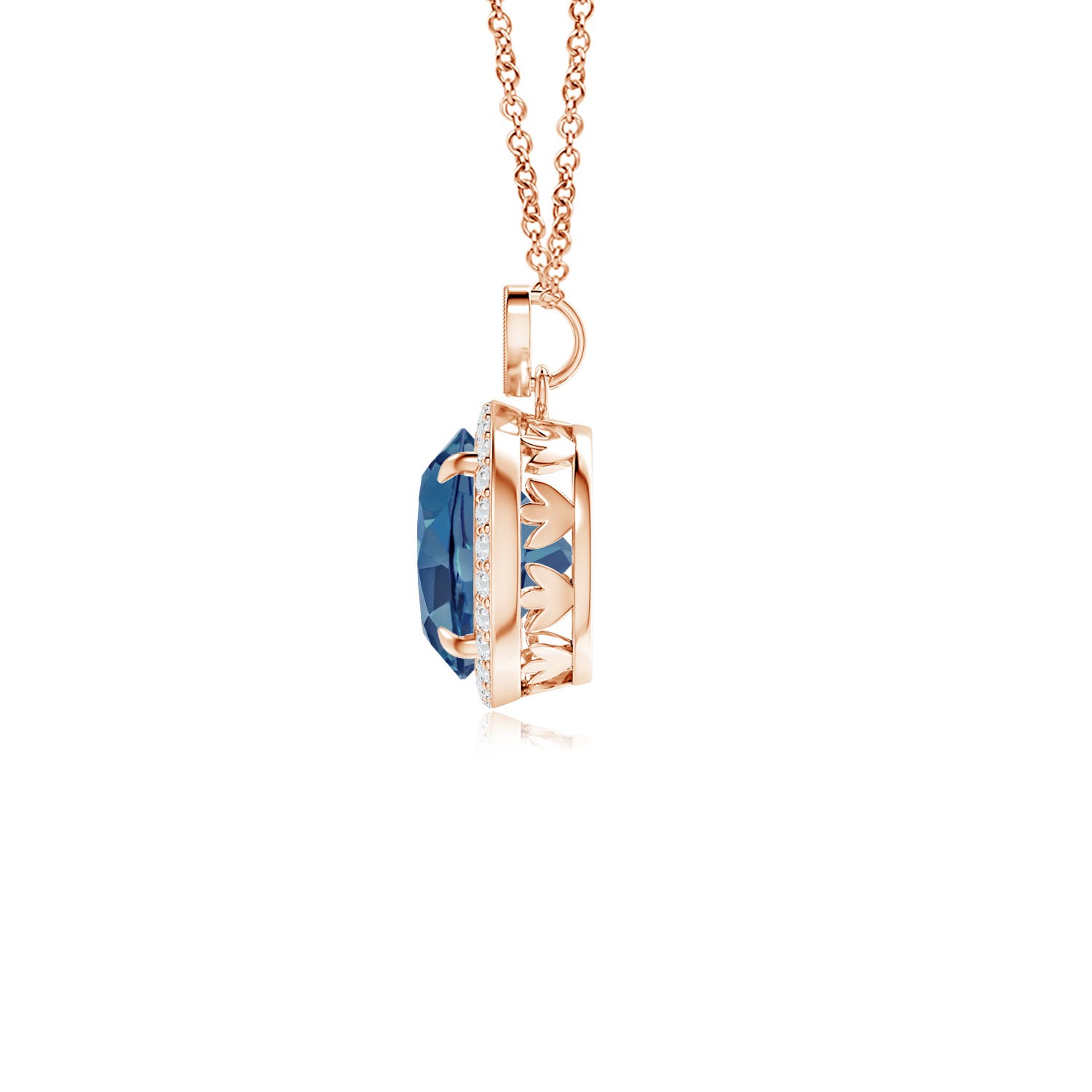 A - London Blue Topaz / 2.51 CT / 14 KT Rose Gold