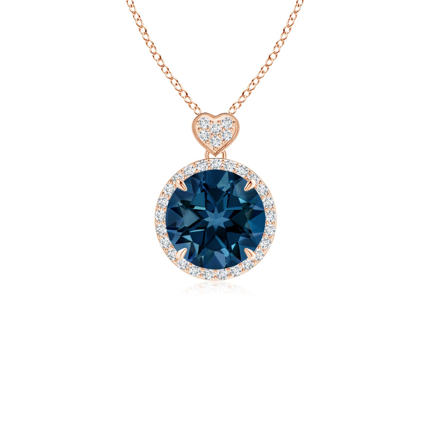 AAAA - London Blue Topaz / 2.51 CT / 14 KT Rose Gold