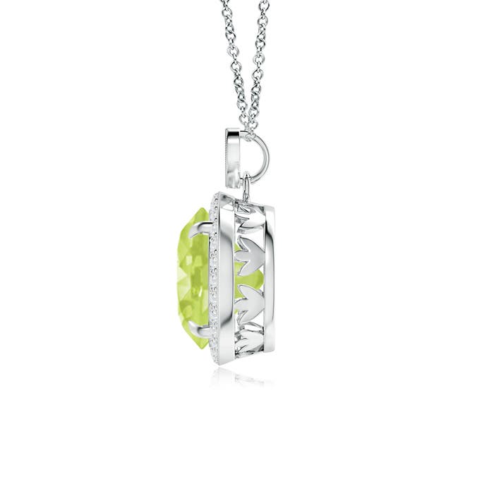 A - Peridot / 3.65 CT / 14 KT White Gold