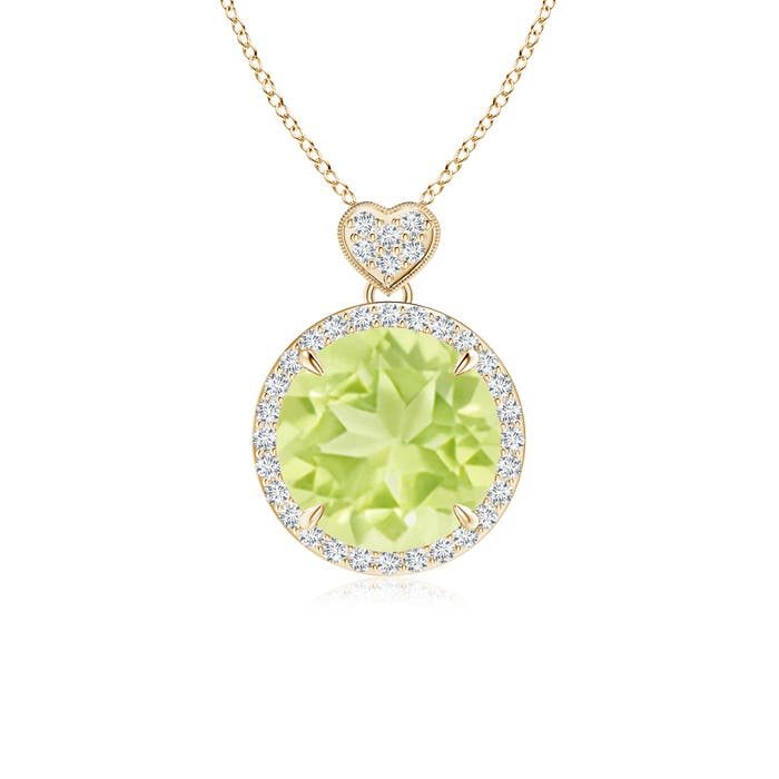 A - Peridot / 3.65 CT / 14 KT Yellow Gold