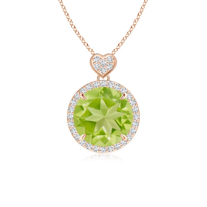 AA - Peridot / 3.65 CT / 14 KT Rose Gold