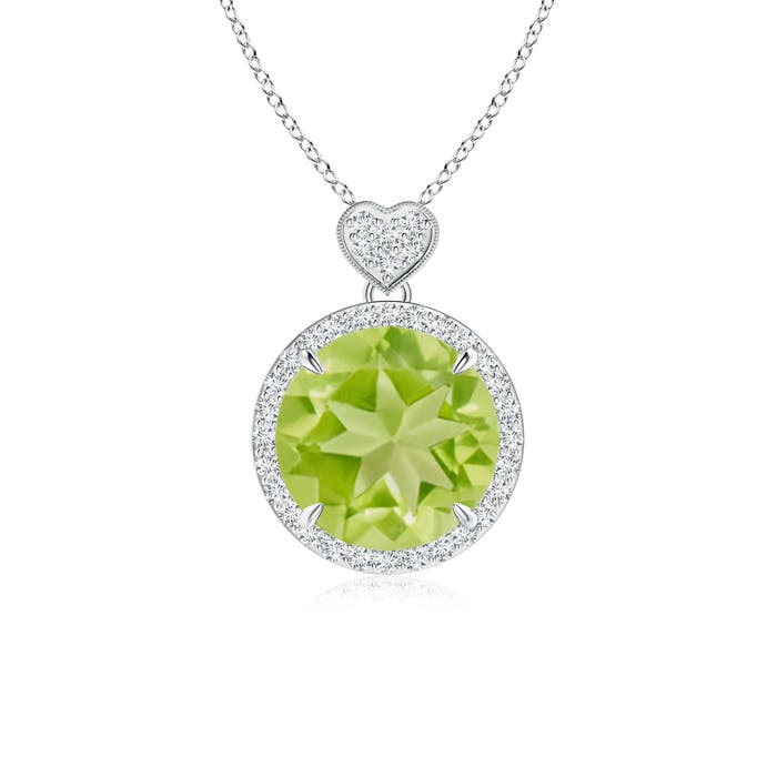 AA - Peridot / 3.65 CT / 14 KT White Gold