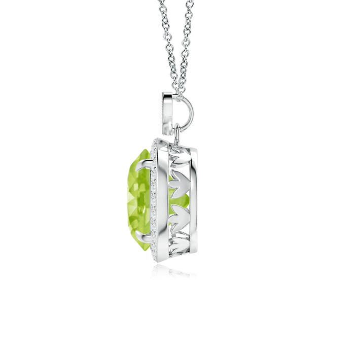 AA - Peridot / 3.65 CT / 14 KT White Gold