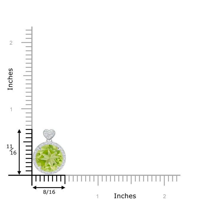 AA - Peridot / 3.65 CT / 14 KT White Gold