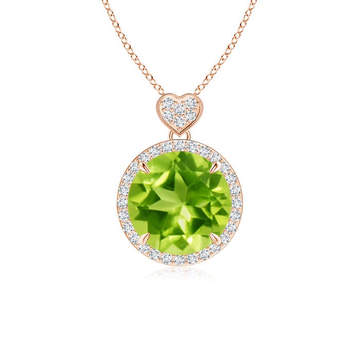 AAA - Peridot / 3.65 CT / 14 KT Rose Gold