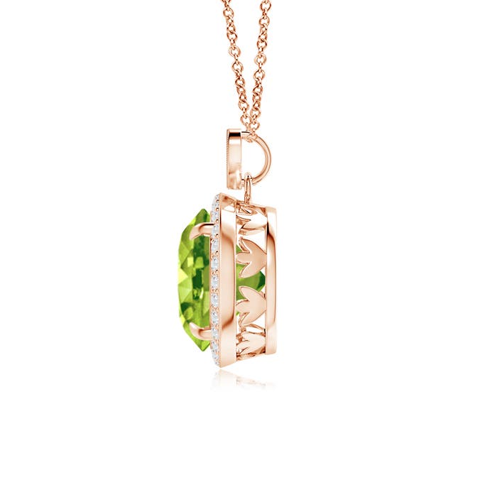 AAA - Peridot / 3.65 CT / 14 KT Rose Gold