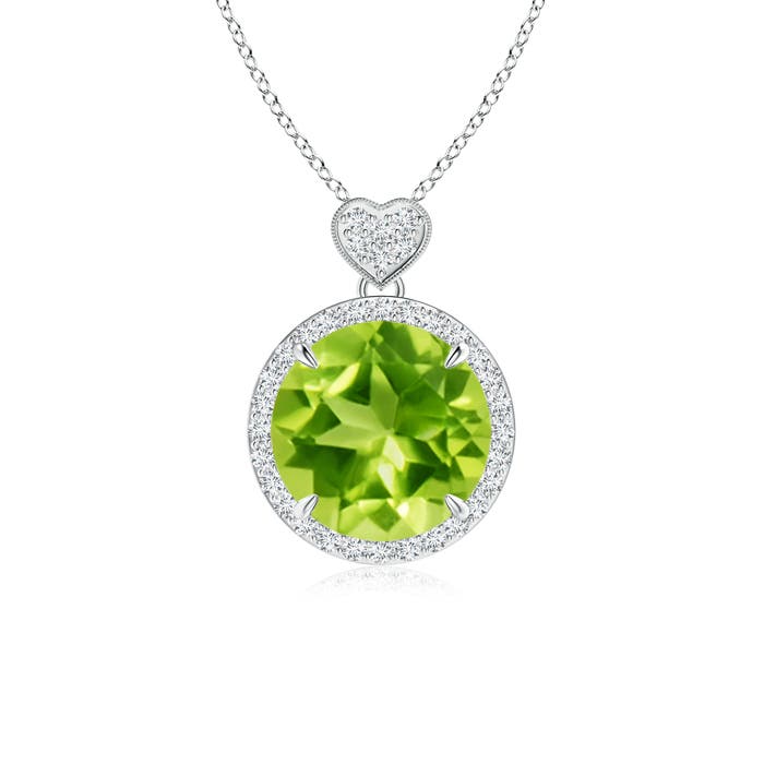 AAA - Peridot / 3.65 CT / 14 KT White Gold