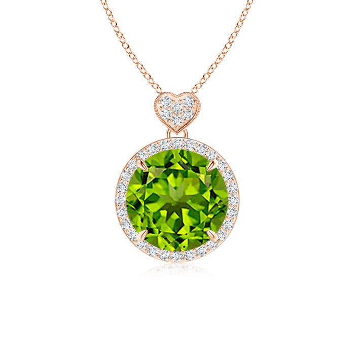 AAAA - Peridot / 3.65 CT / 14 KT Rose Gold