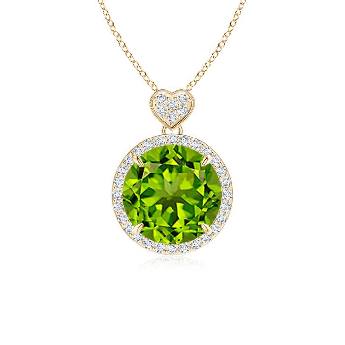 AAAA - Peridot / 3.65 CT / 14 KT Yellow Gold