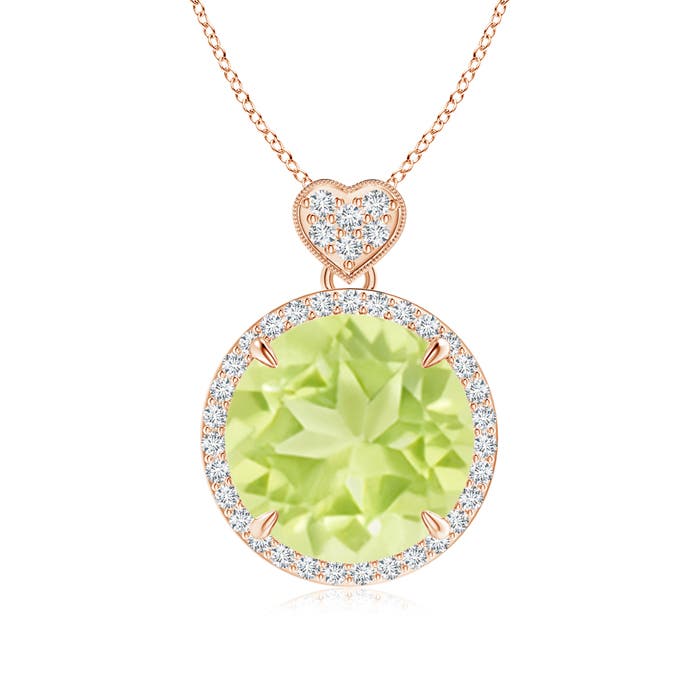 A - Peridot / 5.8 CT / 14 KT Rose Gold