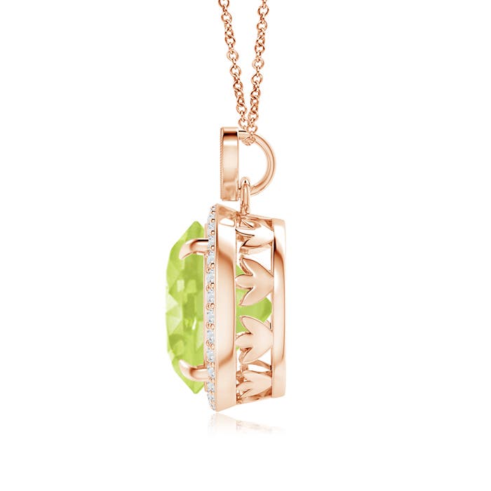 A - Peridot / 5.8 CT / 14 KT Rose Gold