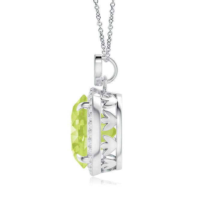 A - Peridot / 5.8 CT / 14 KT White Gold