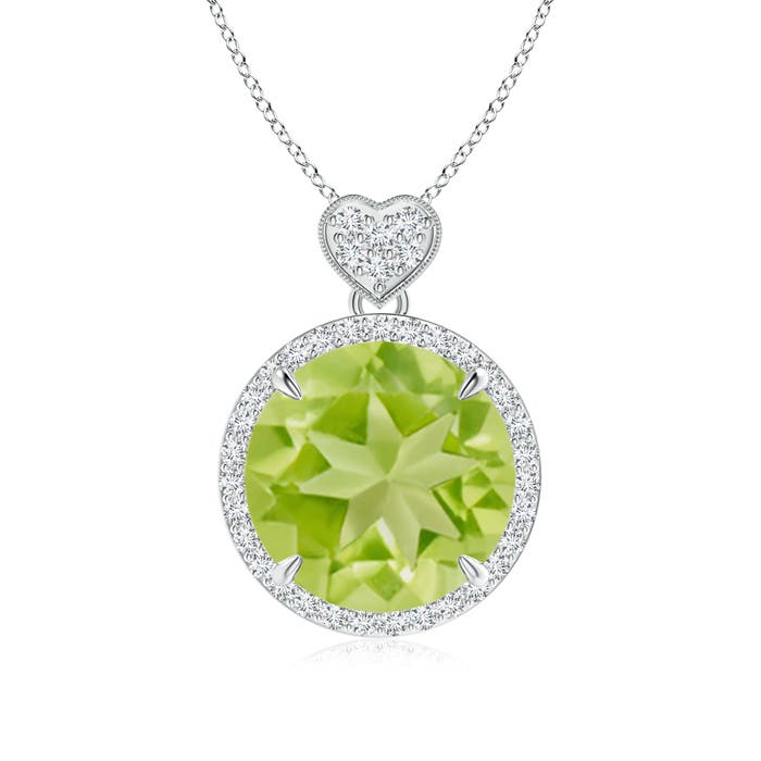 AA - Peridot / 5.8 CT / 14 KT White Gold