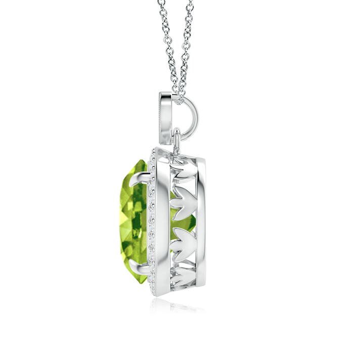 AAA - Peridot / 5.8 CT / 14 KT White Gold