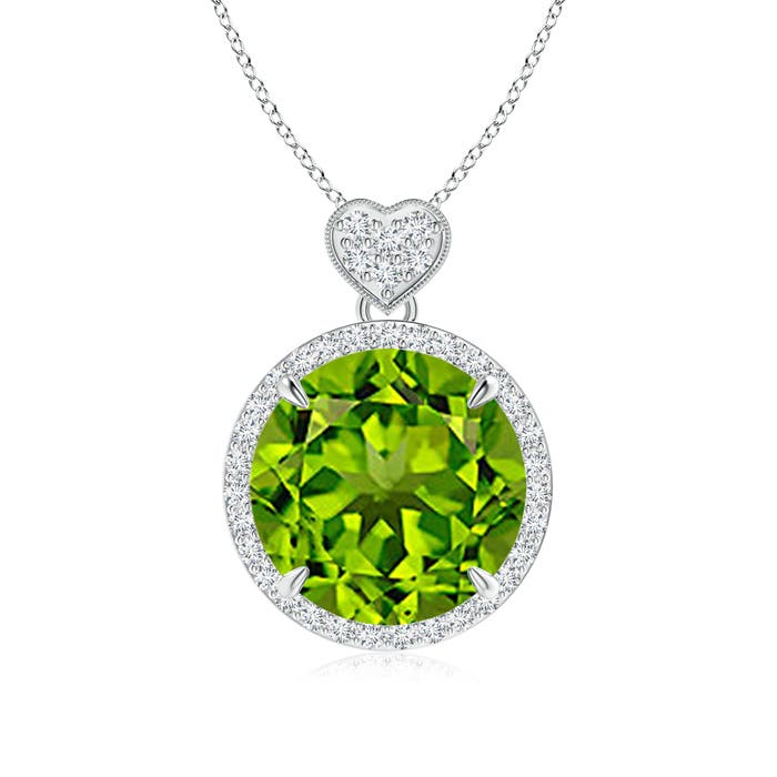 AAAA - Peridot / 5.8 CT / 14 KT White Gold