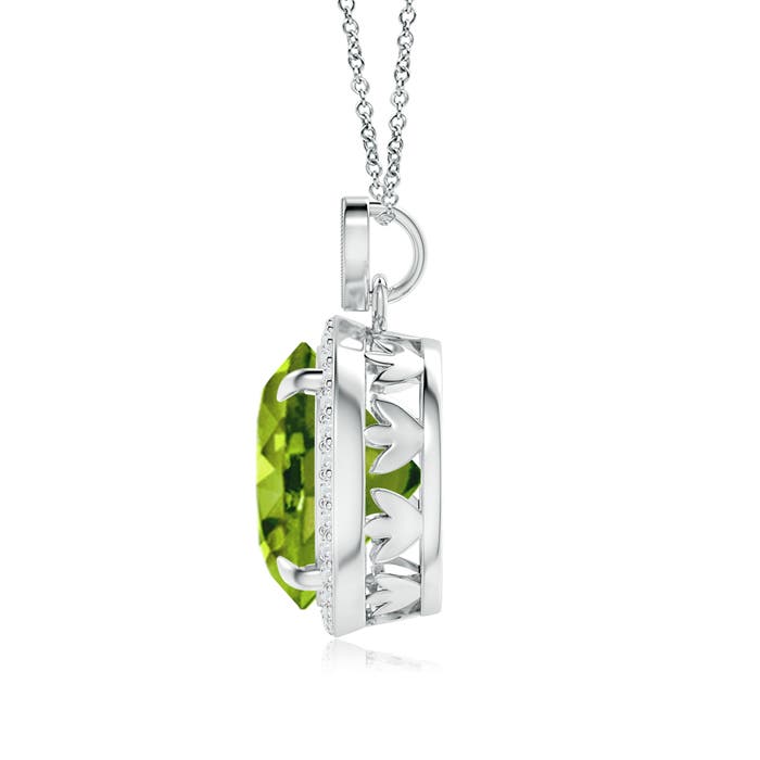 AAAA - Peridot / 5.8 CT / 14 KT White Gold