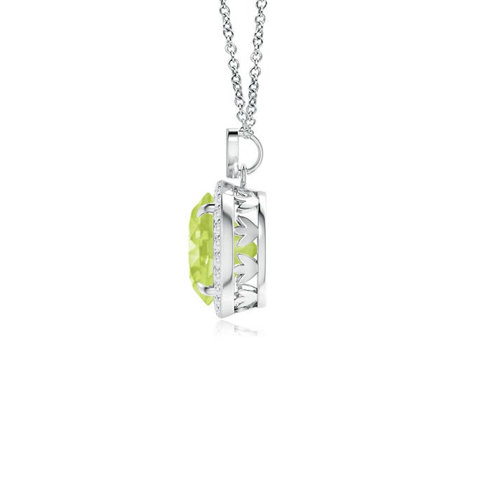 A - Peridot / 2.16 CT / 14 KT White Gold