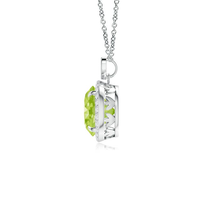 AA - Peridot / 2.16 CT / 14 KT White Gold