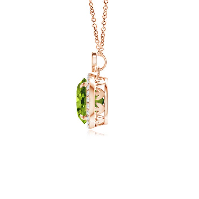 AAAA - Peridot / 2.16 CT / 14 KT Rose Gold