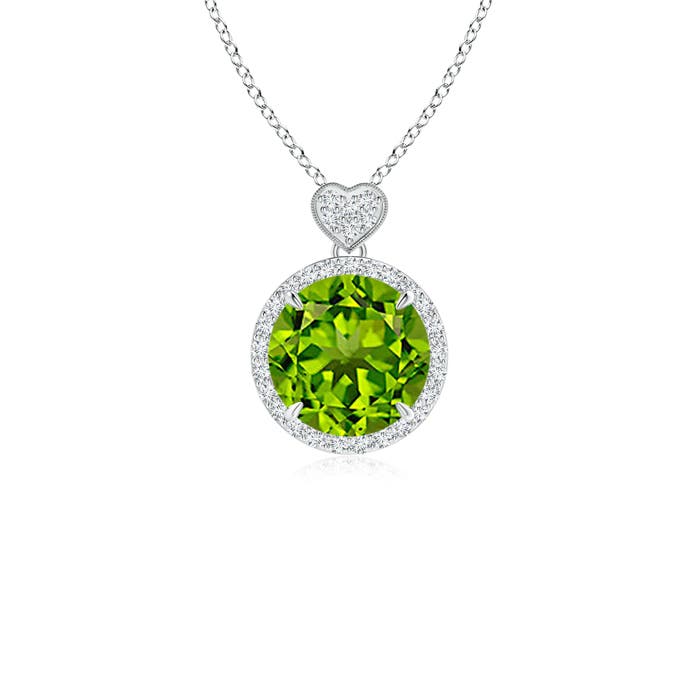 AAAA - Peridot / 2.16 CT / 14 KT White Gold